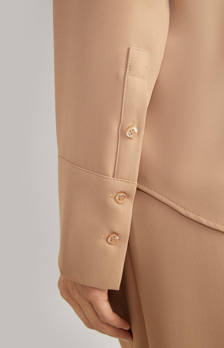 Twill-Bluse in Camel