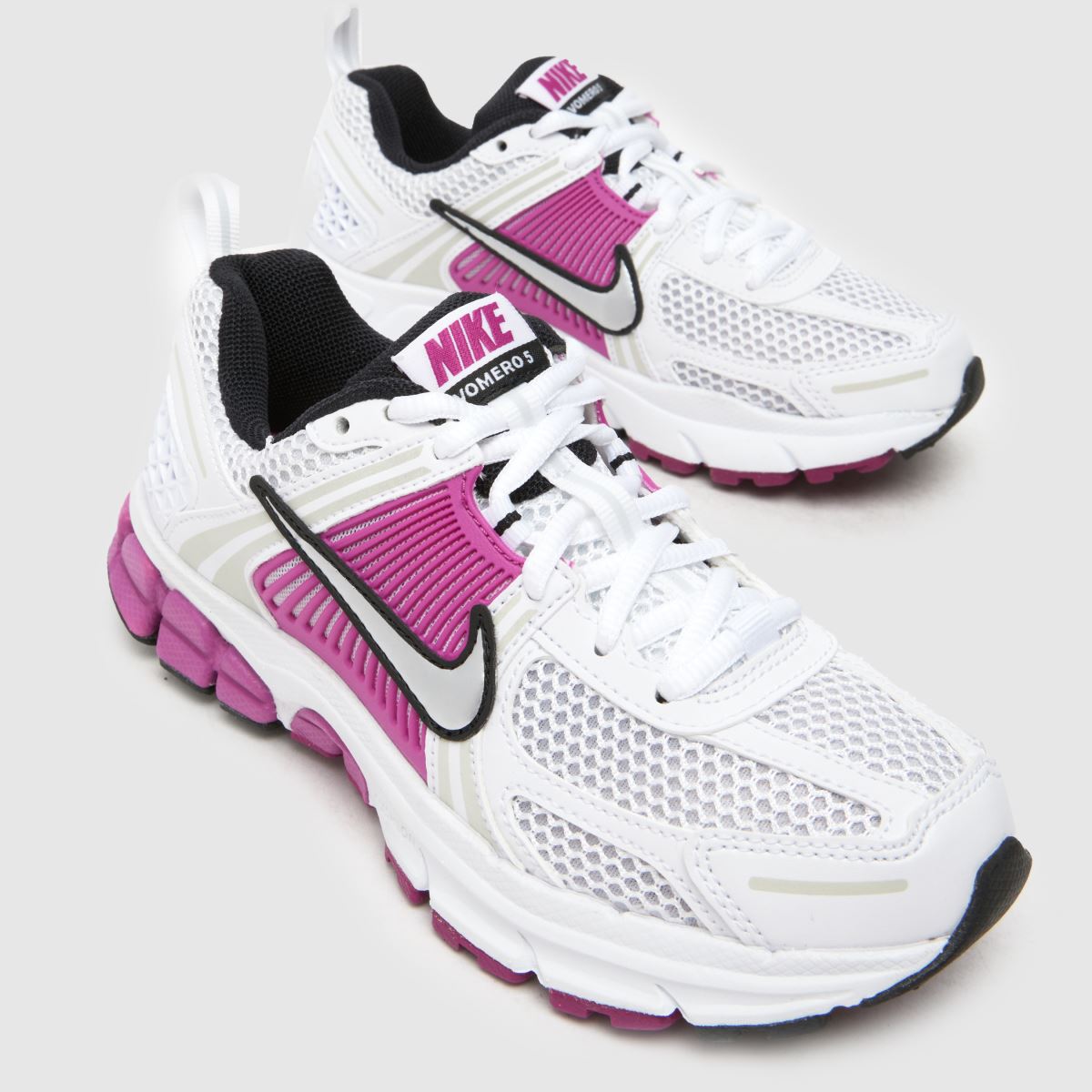 Nike vita & lila Vomero 5 flickor ungdomsskor