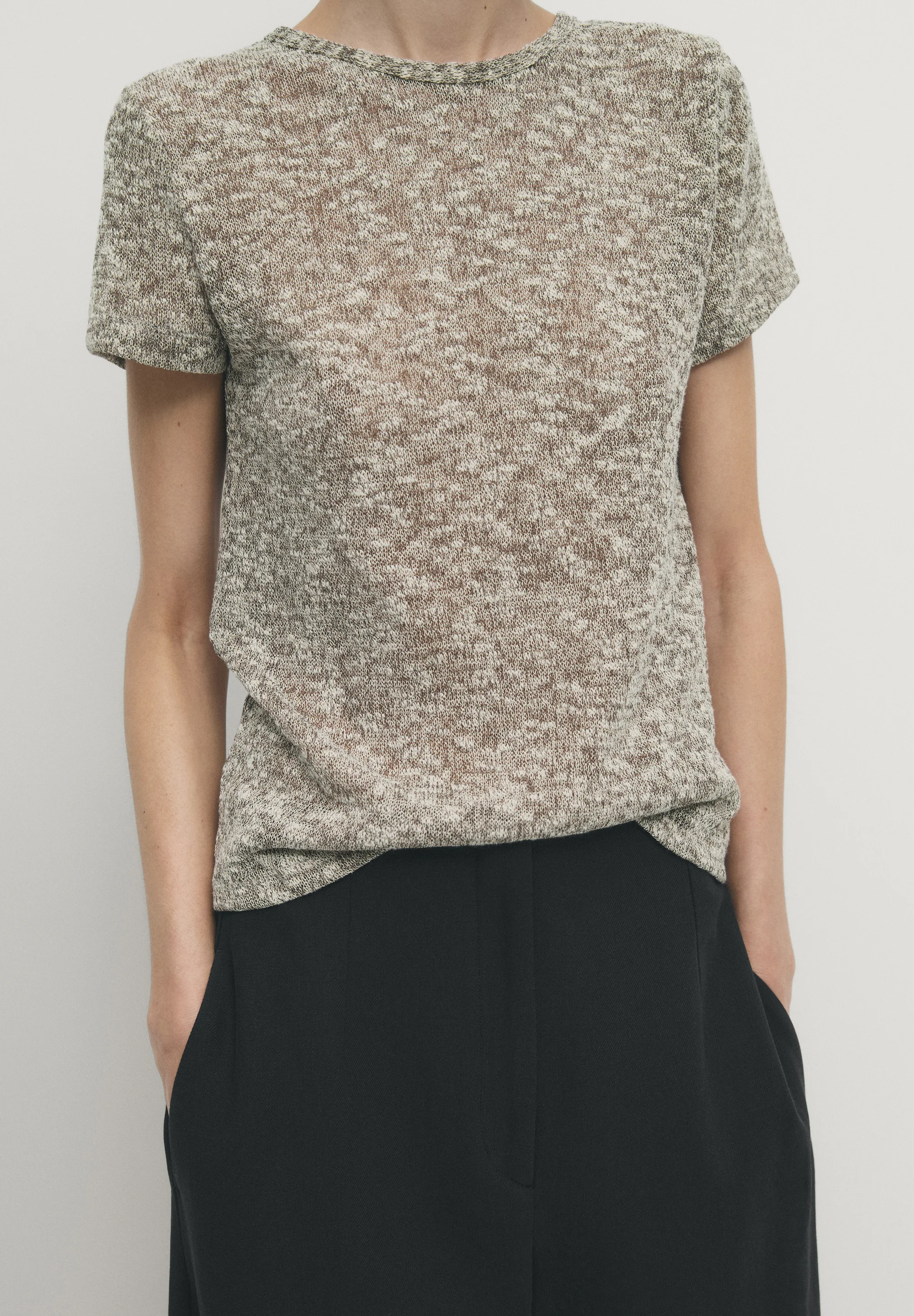 Massimo Dutti TEXTURIZADA MANGA CORTA - Camiseta básica