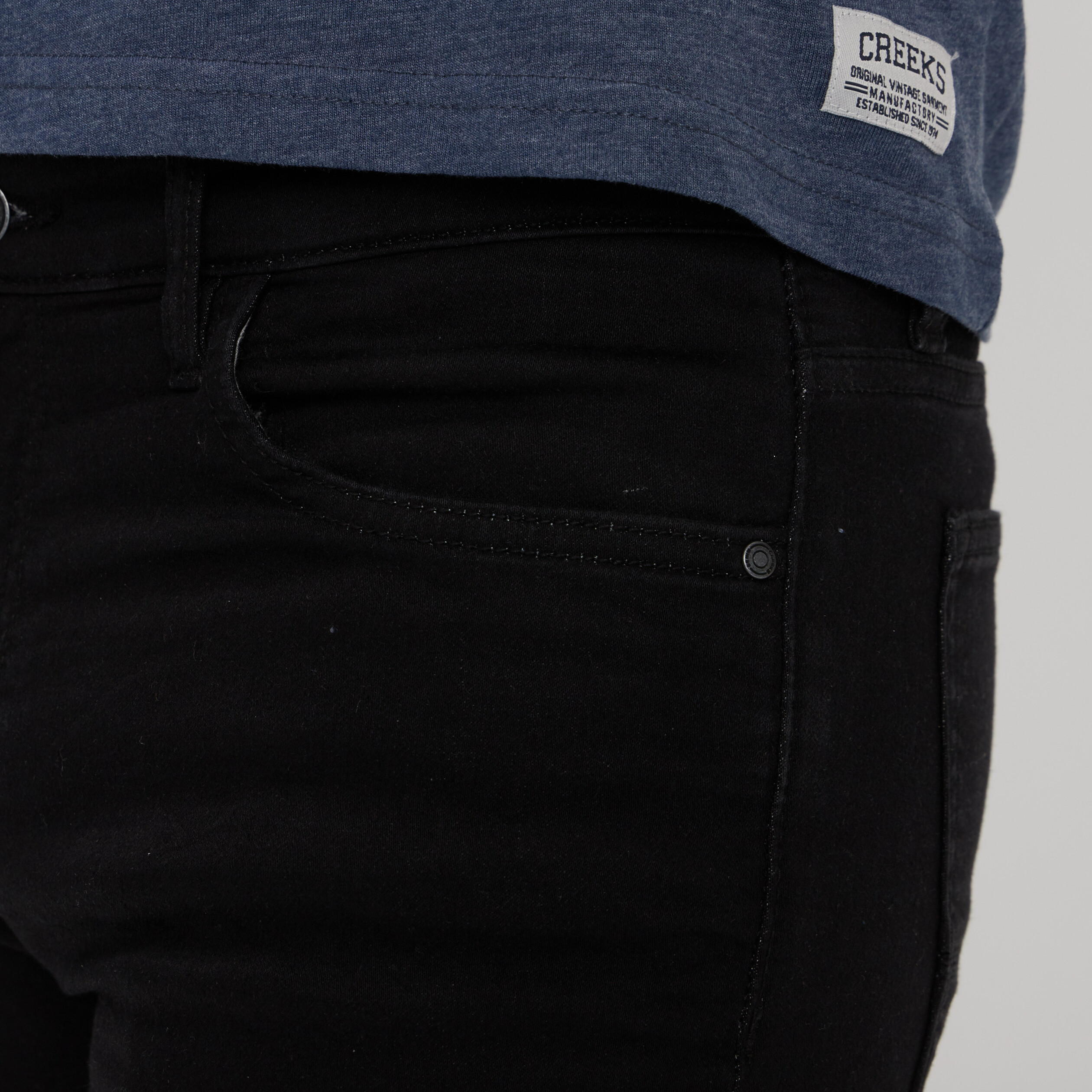 Jeans skinny taille standard noir homme | La Halle