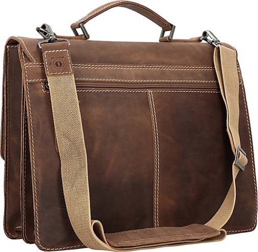 Klondike 1896 Liam Aktentasche Leder 38 cm Laptopfach