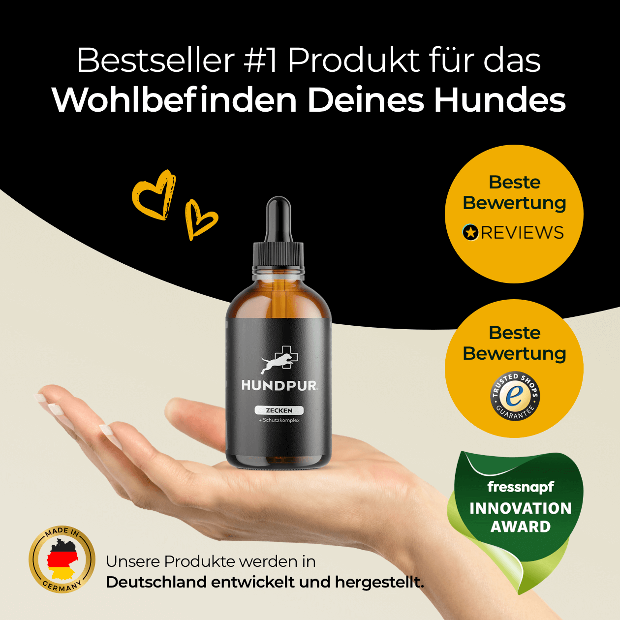 HUNDPUR Fellpflege HUNDPUR ® Zecken Tinktur mit Schutzkomplex