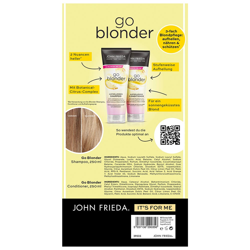 John Frieda Sheer Blonde Go Blonder Shampoo + Conditioner Vorteils-Set