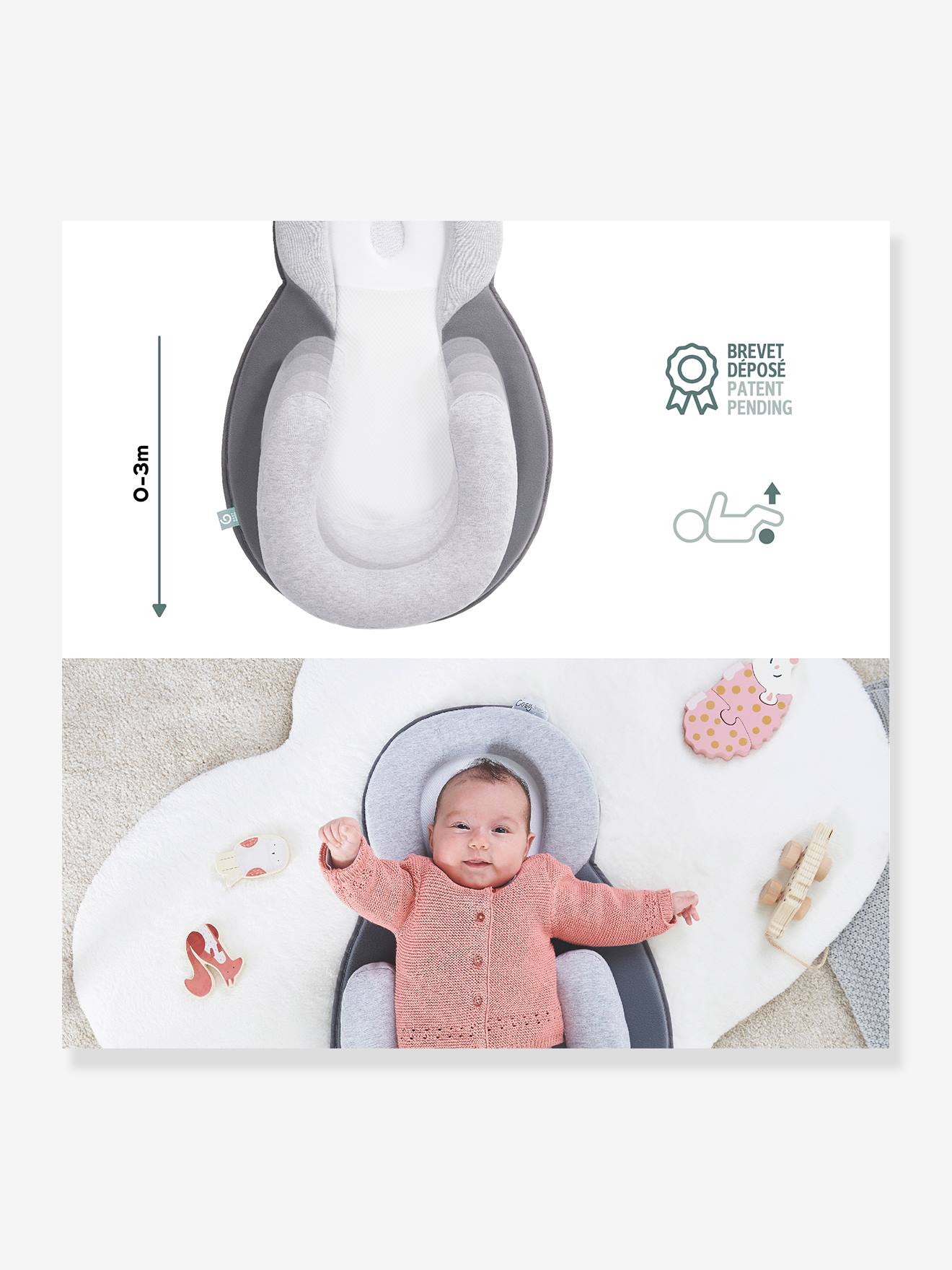 Cale-bébé morphologique BABYMOOV Cosydream gris
