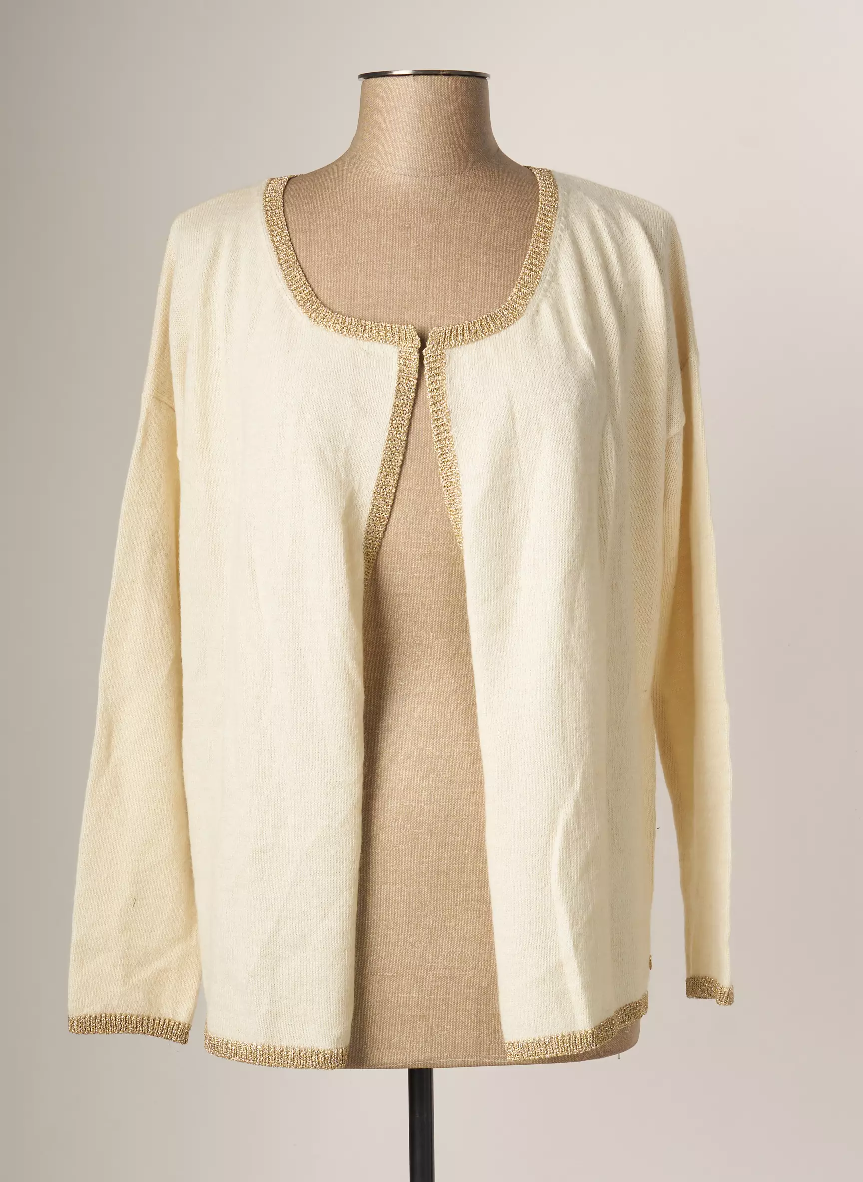 Des Petits Hauts Cardigans Femme couleur beige