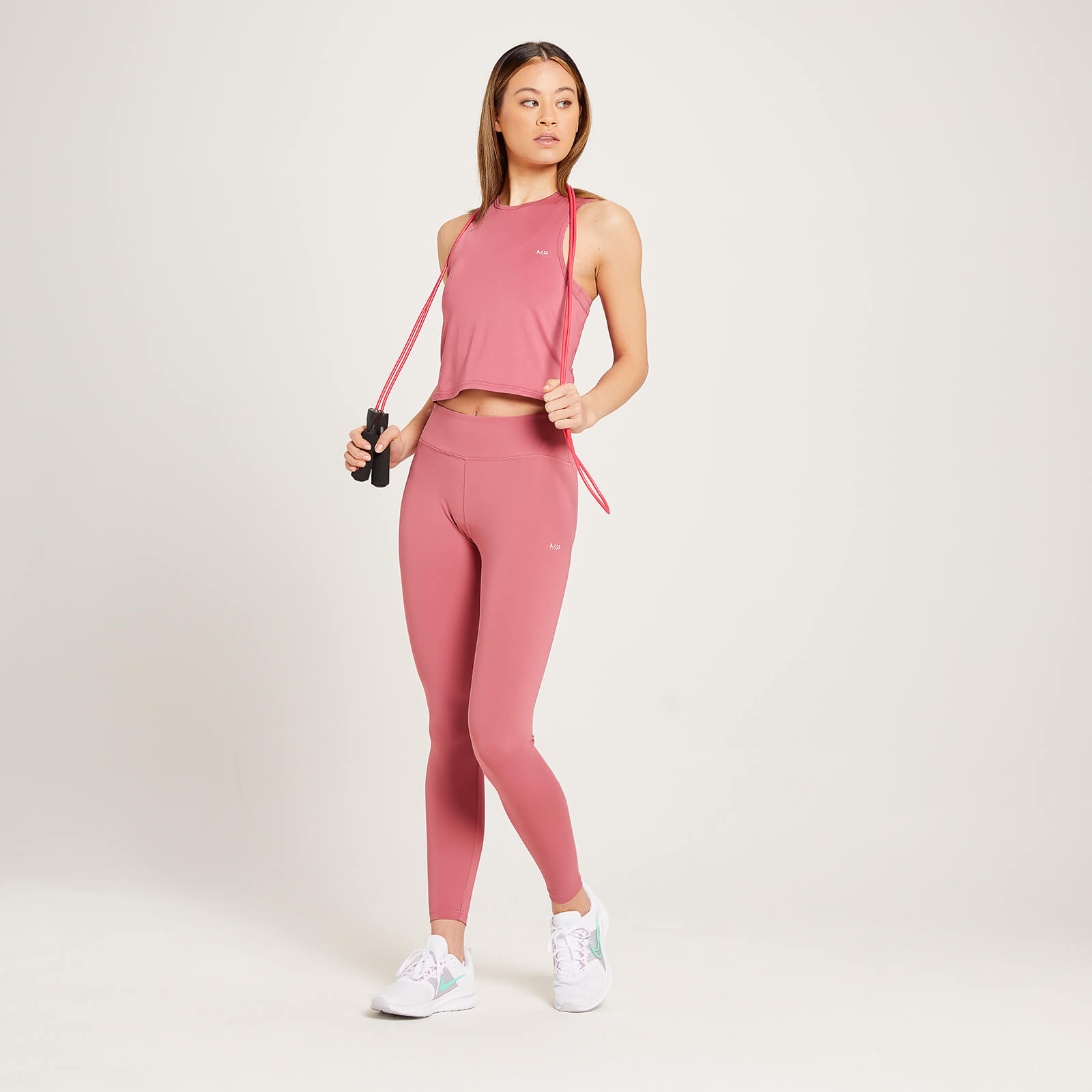 Crop top d’entraînement MP Linear Mark pour femmes –  Baie givrée