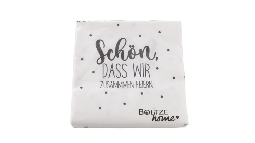 Boltze Servietten Schön schwarz, weiß