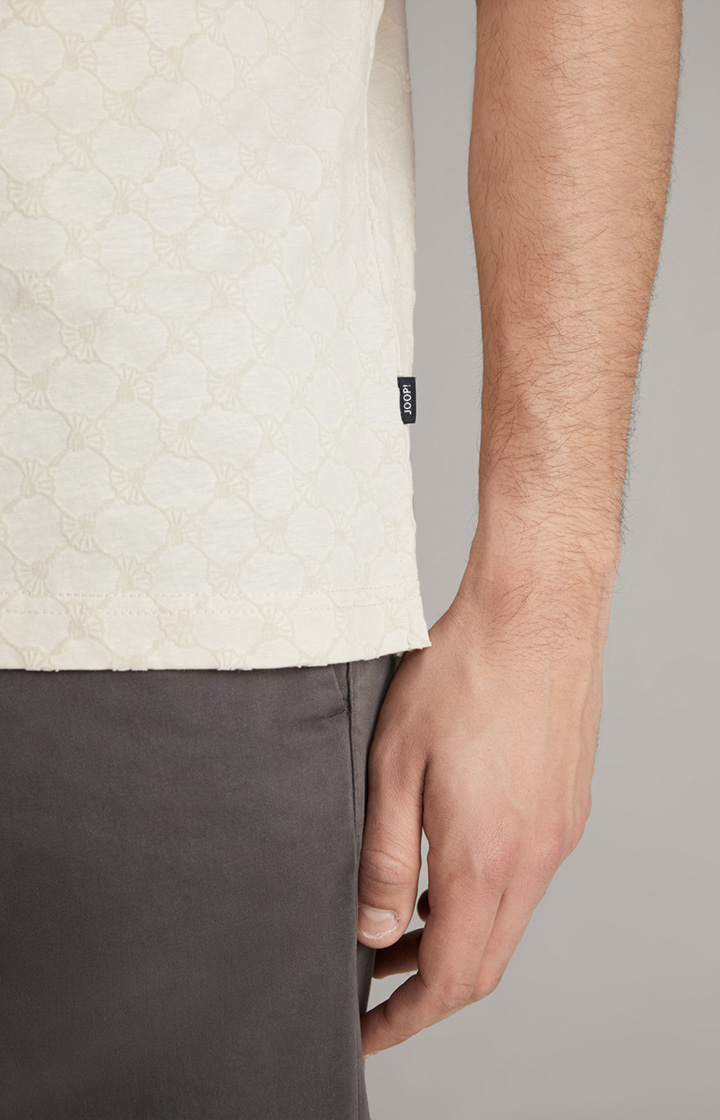 Cornflower Poloshirt Pancrazio in Offwhite