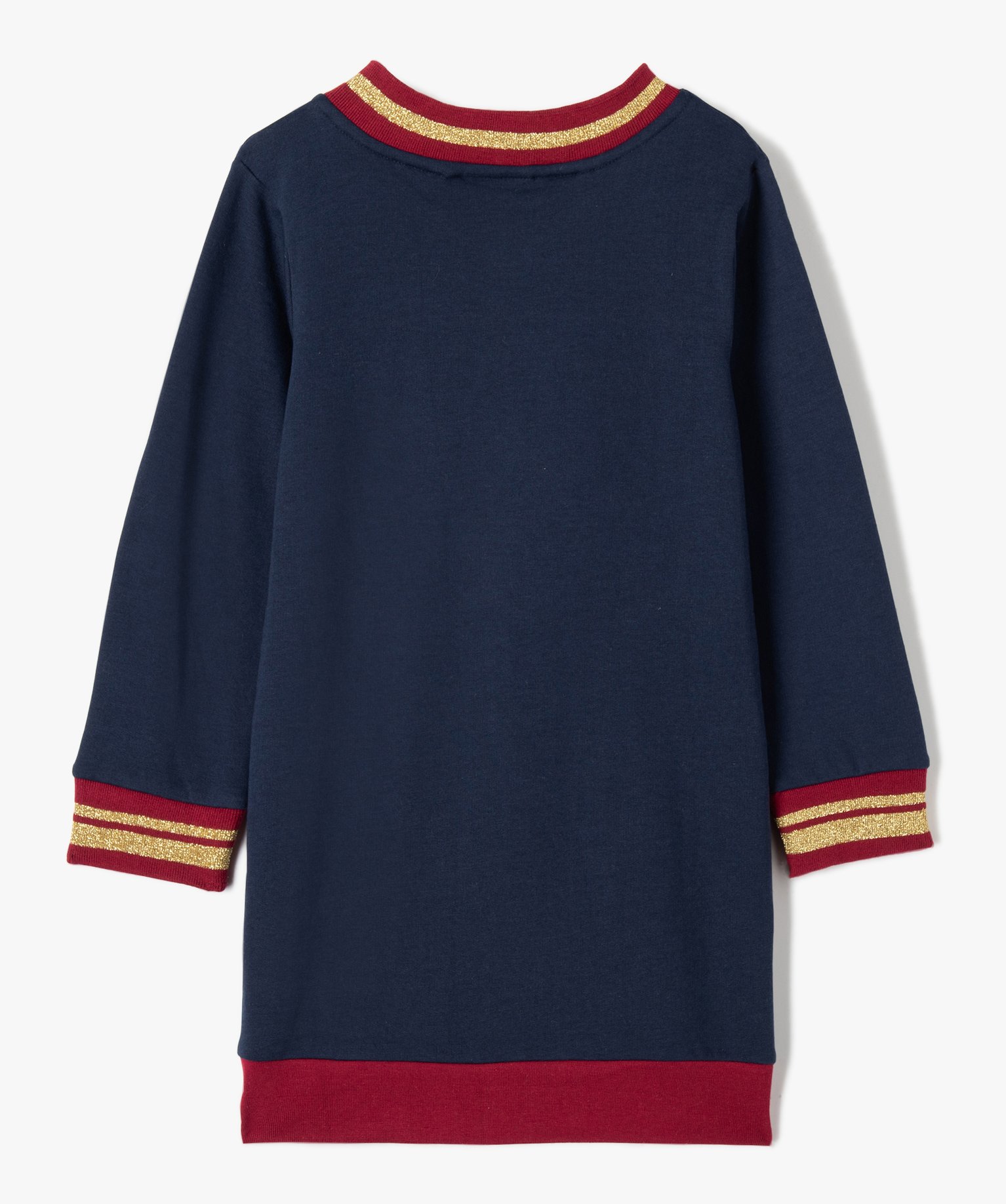 Robe fille en matière sweat à détails pailletés - Harry ... rouge | GEMO