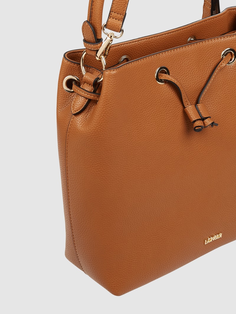 Hobo Bag in Leder-Optik in cognac