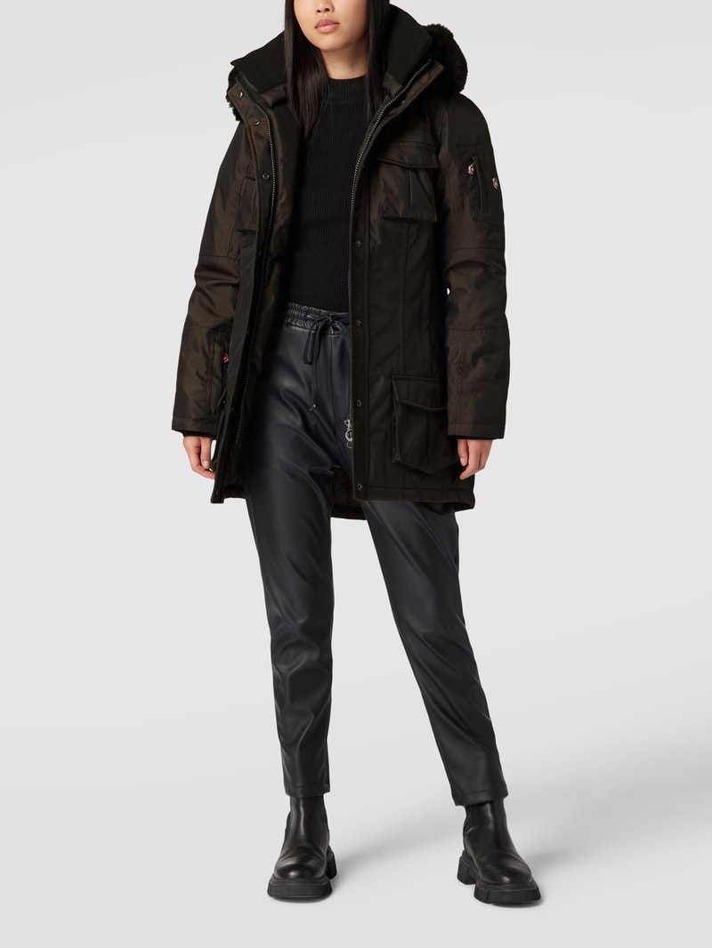 Funktionsjacke mit Label-Patch Modell 'Schneezauber' in dunkelbraun