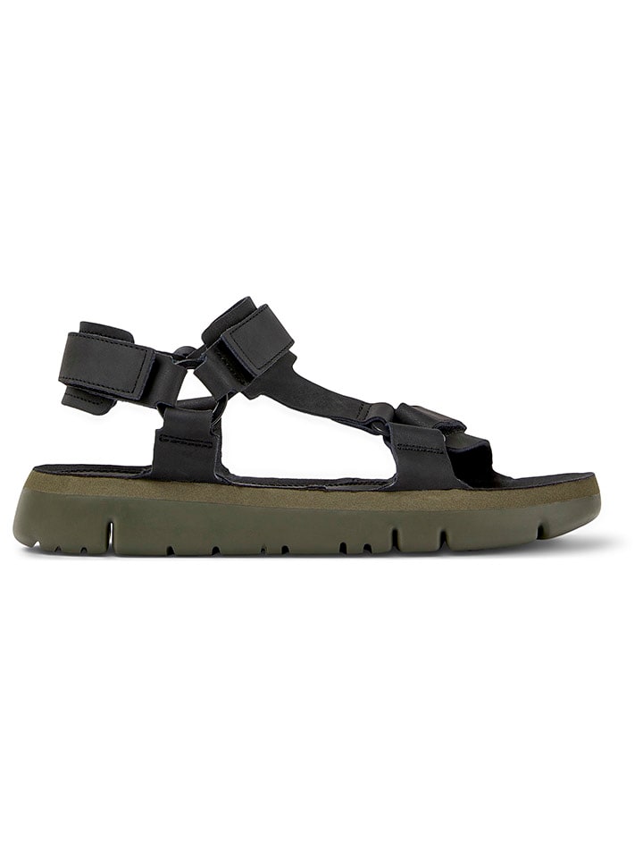 Camper Leder-Sandalen in Schwarz günstig kaufen