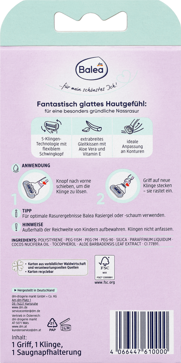 Rasierer Fantastique 5-Klingen, 1 St