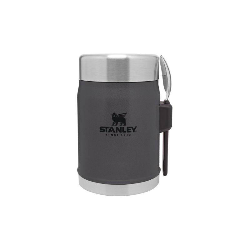 Classic Legendary Food Jar + Spork 14oz \/400ml Charcoal
