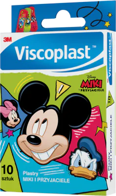Curativos infantis Viscoplast Mickey e Amigos, 7,2 x 2,5 cm
