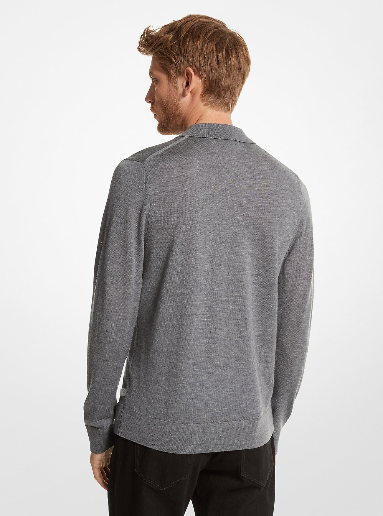 Sweter polo z wełny merynosów - ASH