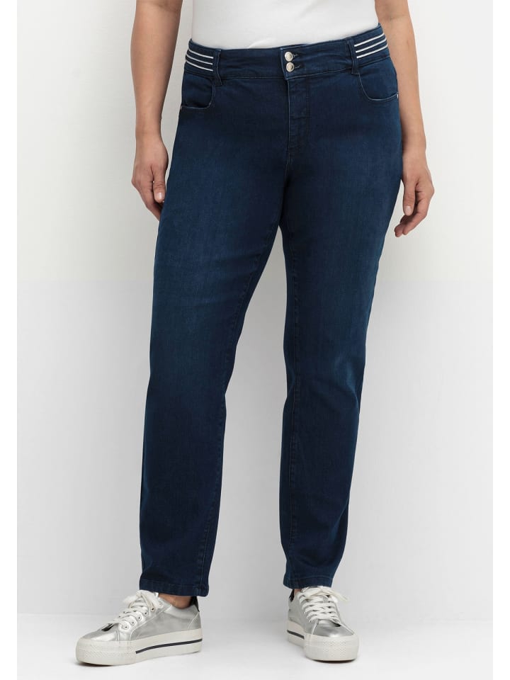 sheego Schmale Jeans in blue Denim günstig kaufen
