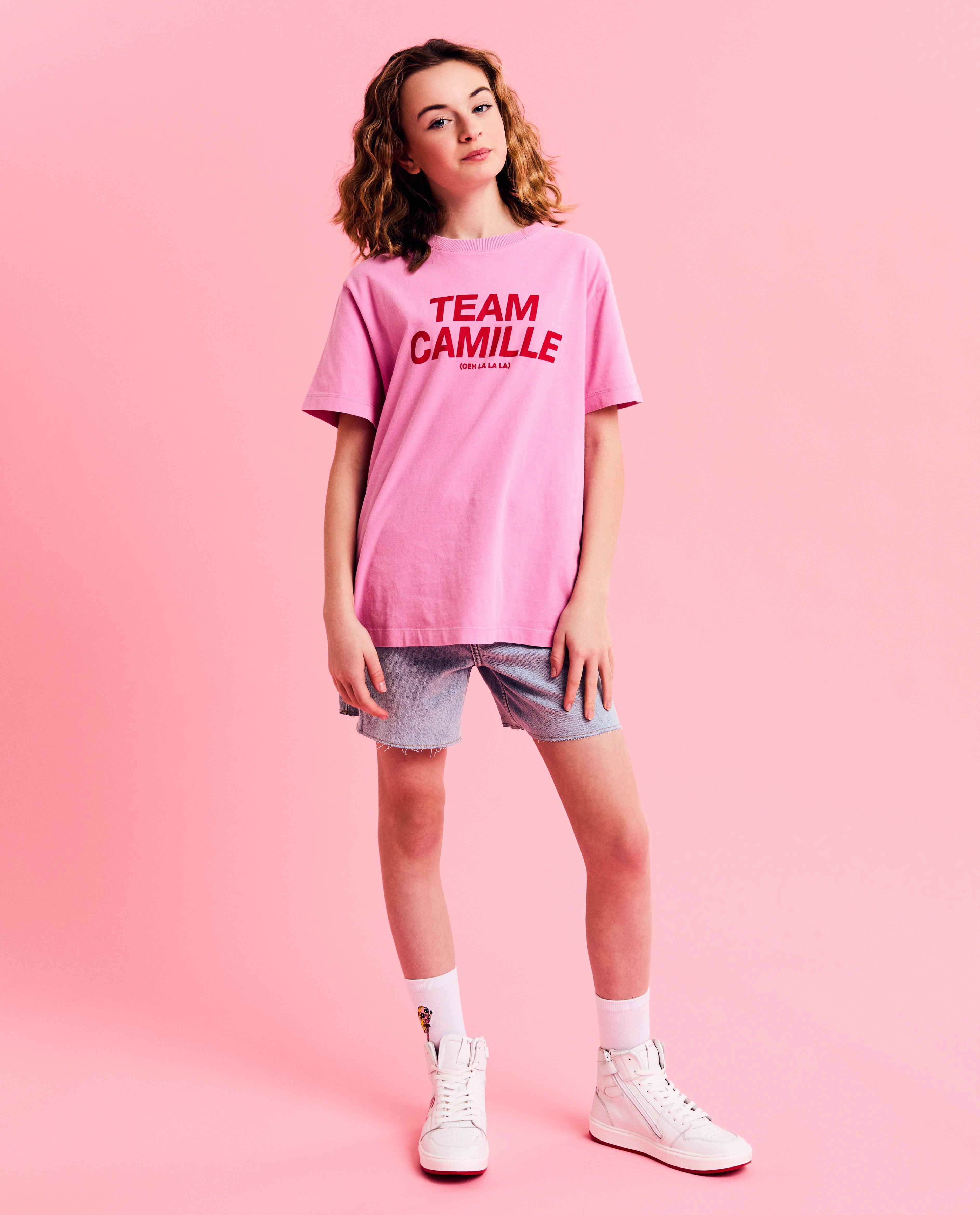 Tricou CAMILLE cu imprimeu pe spate, 6-14 ani roz