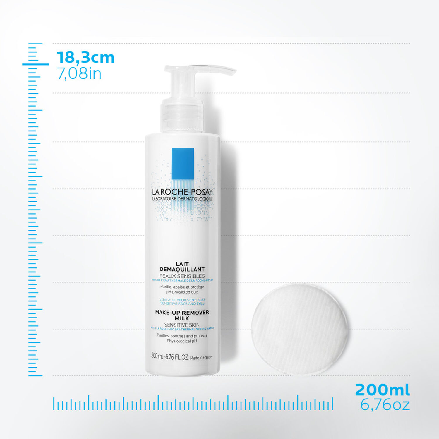 la roche-posay Lait Démaquillant Physiologique Purifie Apaise & Protège 200 ml