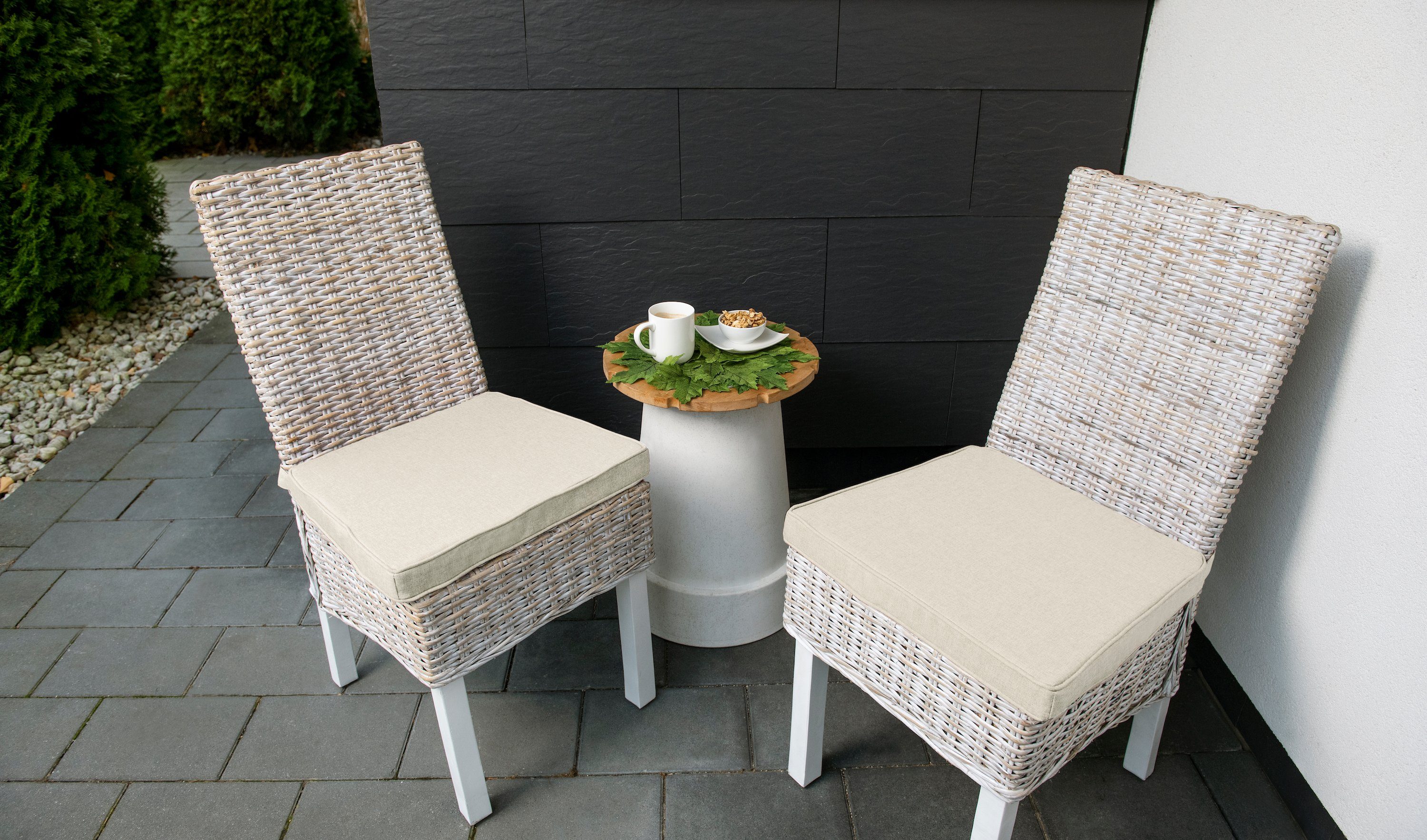 sunnypillow Stuhlkissen 4er Set Stuhlkissen 40 x 45 x 5cm
