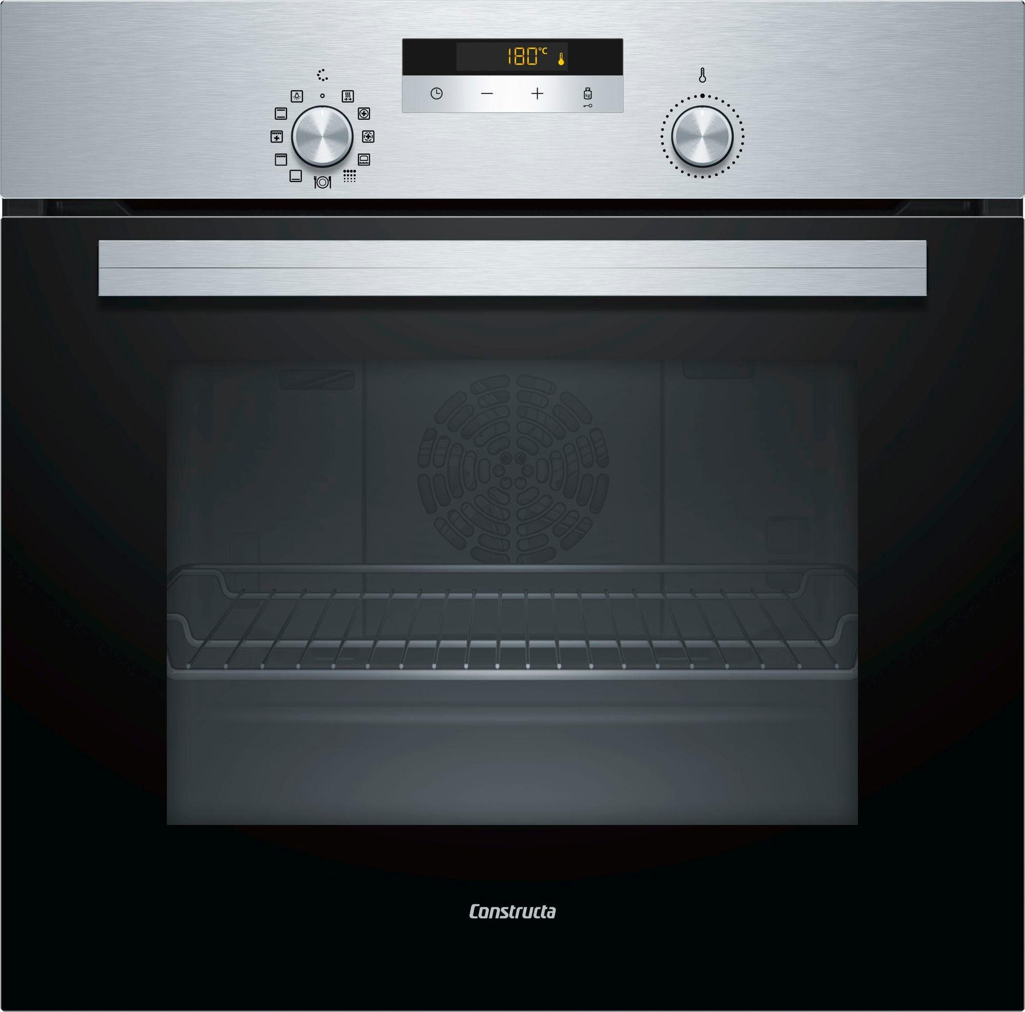 Constructa Pyrolyse Backofen CF2M77050, mit Teleskopauszug nachrüstbar, Pyrolyse-Selbstreinigung