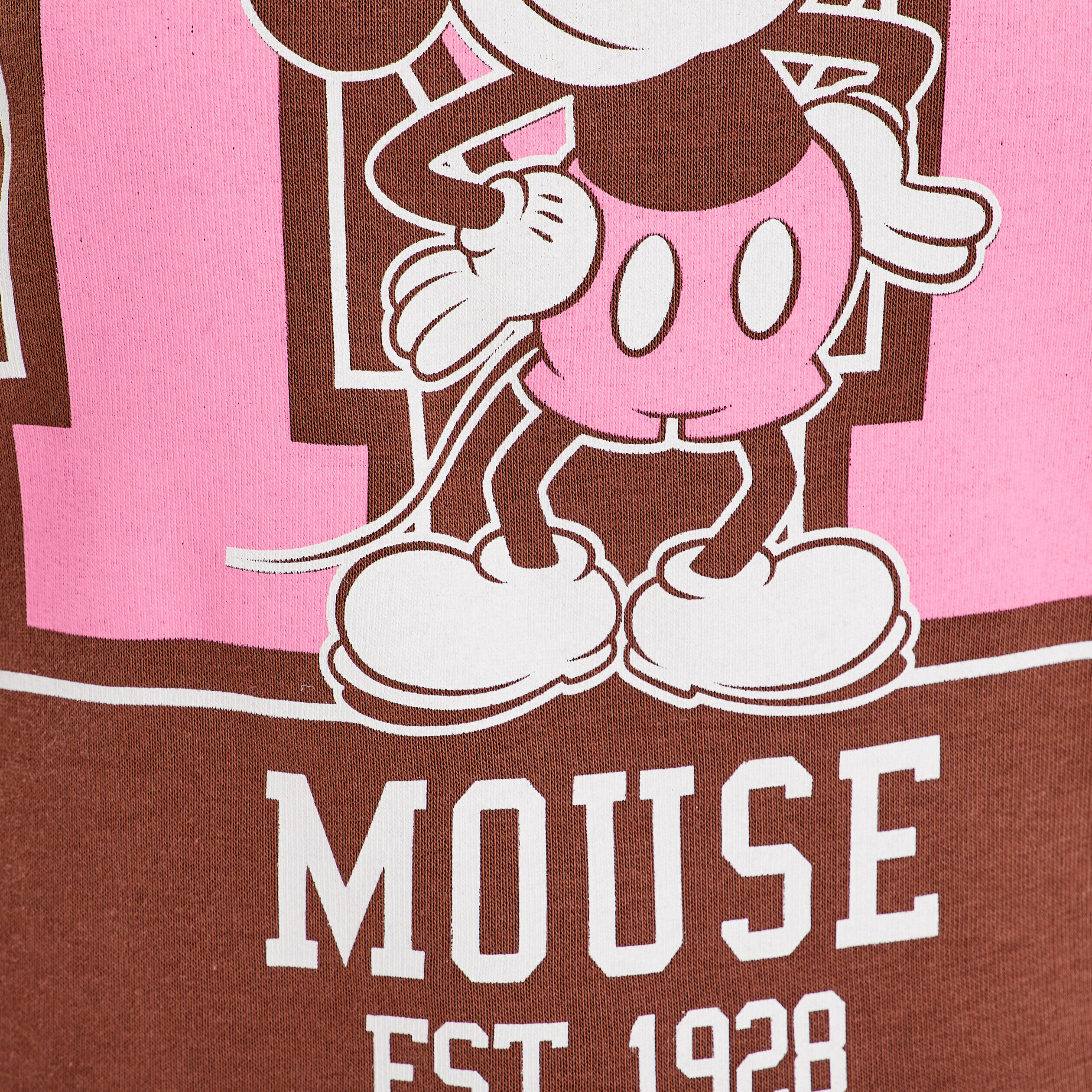 Sweat manches longues Mickey marron femme | Cache Cache