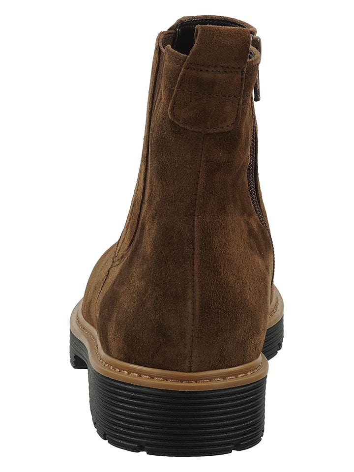 Gabor Leder-Chelsea-Boots in Braun günstig kaufen