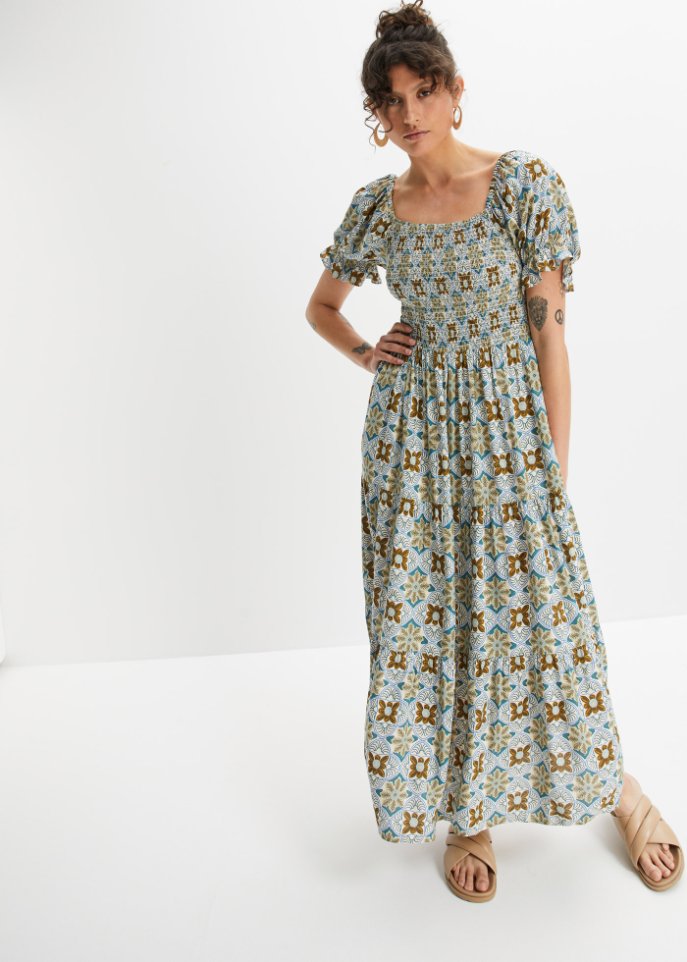 Maxikleid mit Smock