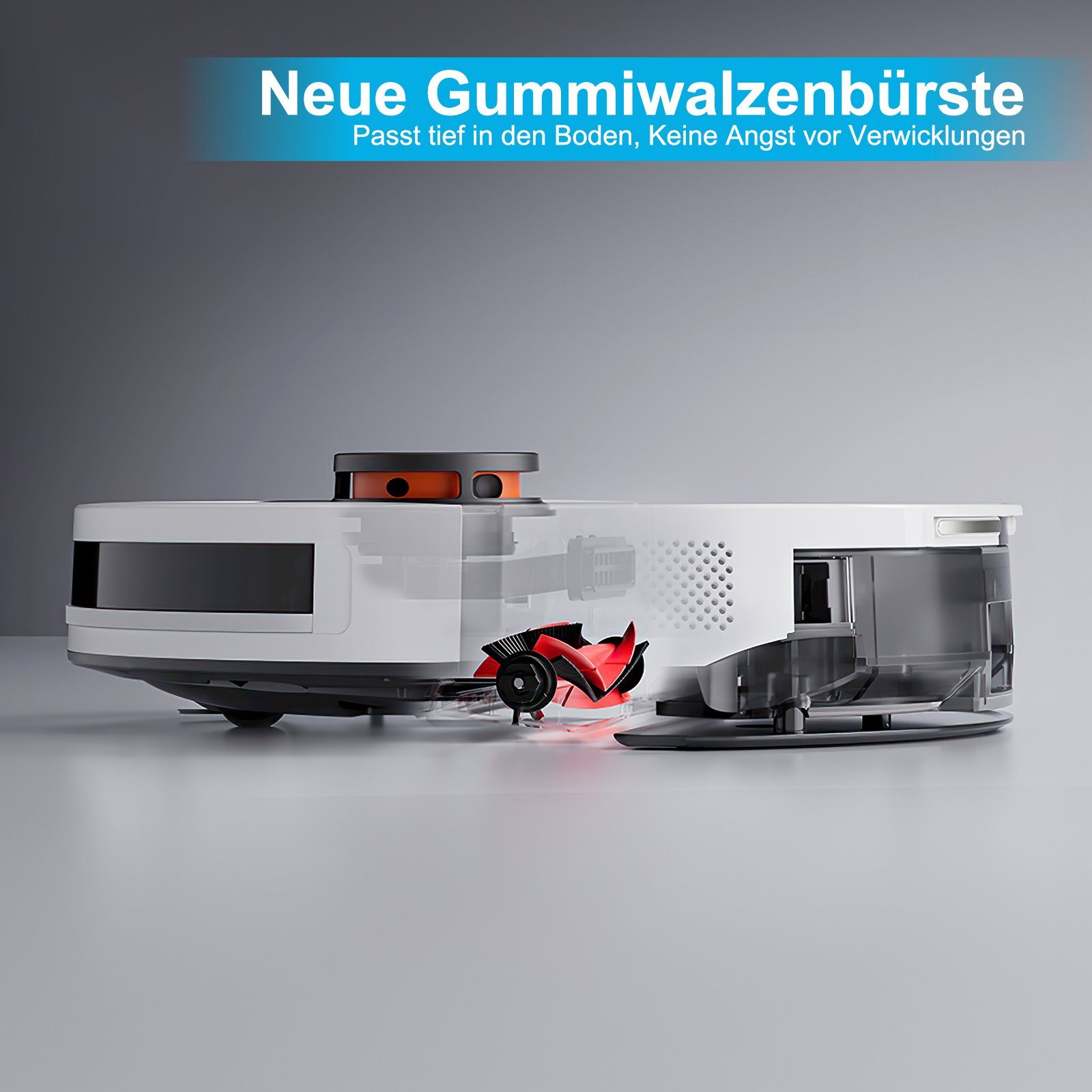Roidmi Nass-Trocken-Saugroboter EVE CC, 40,00 W, mit Beutel, Mit Wischfunktion,Mit 2.5L großer Staubbox