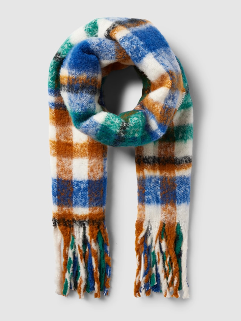 Schal mit Tartan-Karo Modell 'AOLLY' in bleu