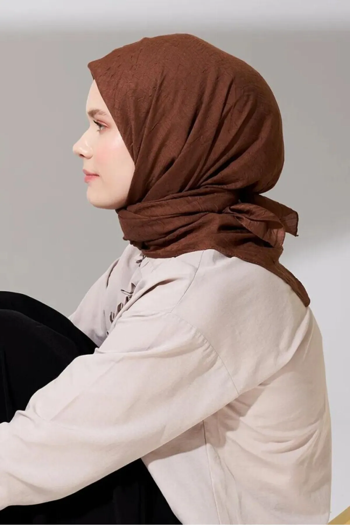 SOYTEMİZ  Hijab Damen Bio-Bambusschal Schal Acıkahve