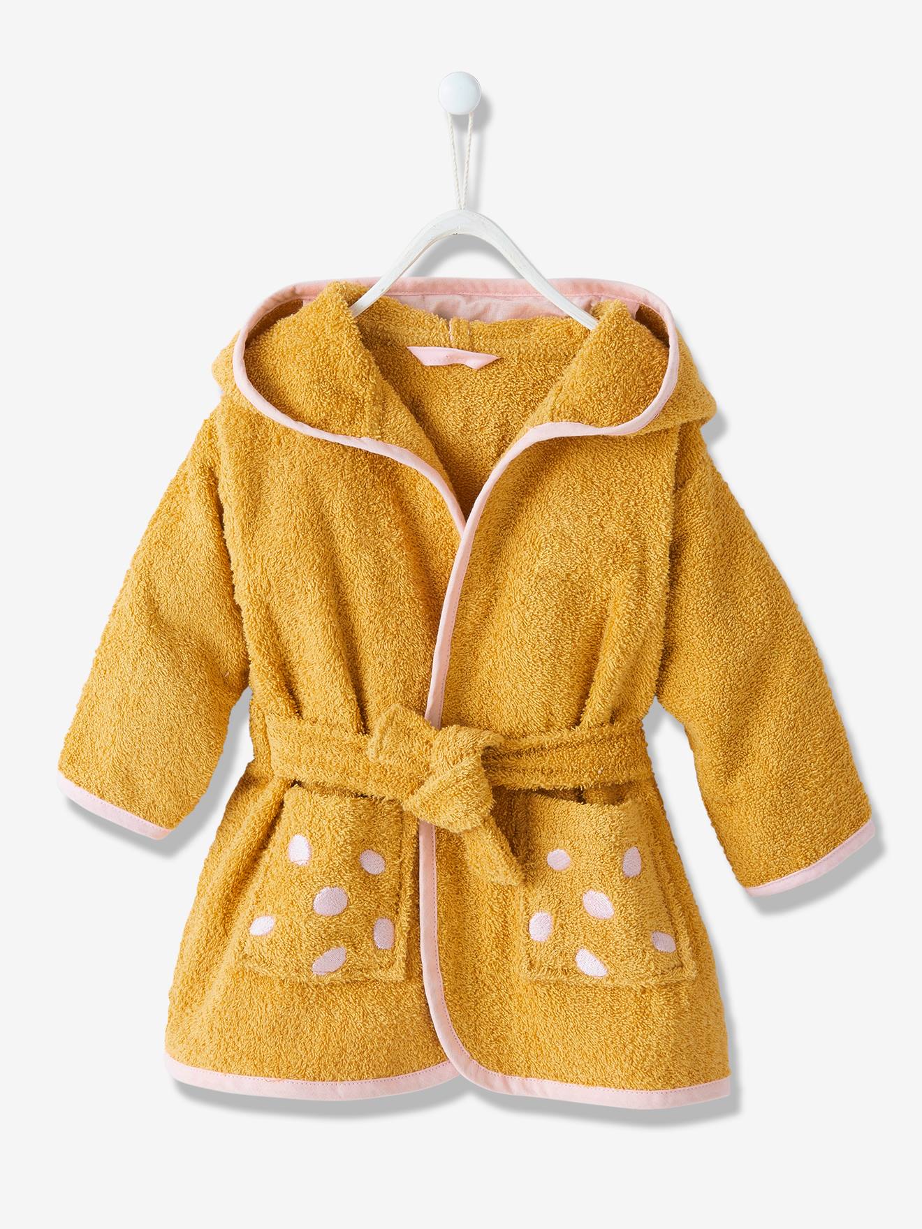 Vertbaudet Baby Bademantel, Giraffen-Kostüm Oeko Tex, personalisierbar - senfgelb