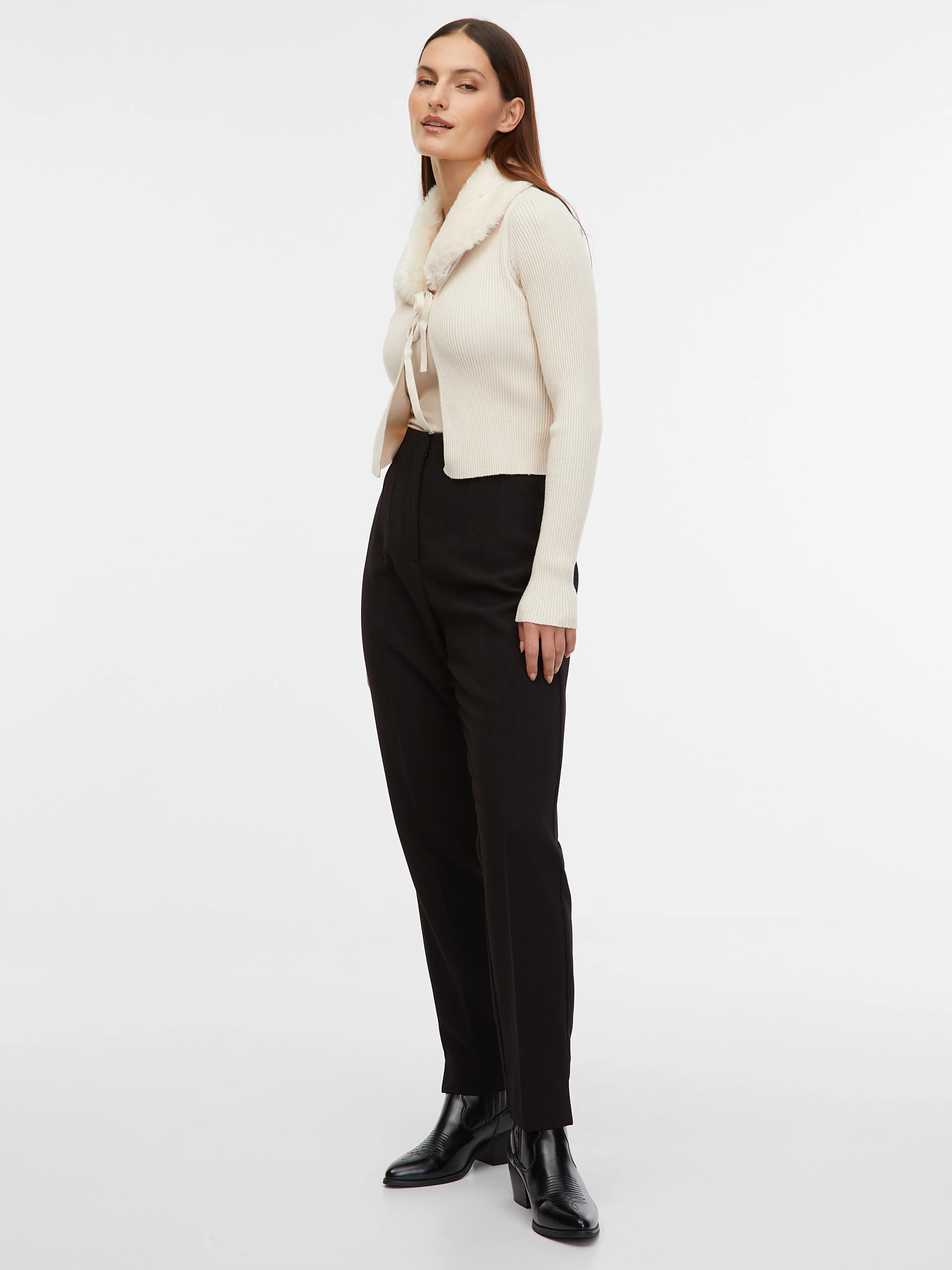 Hellgraue Damen Strickjacke ORSAY