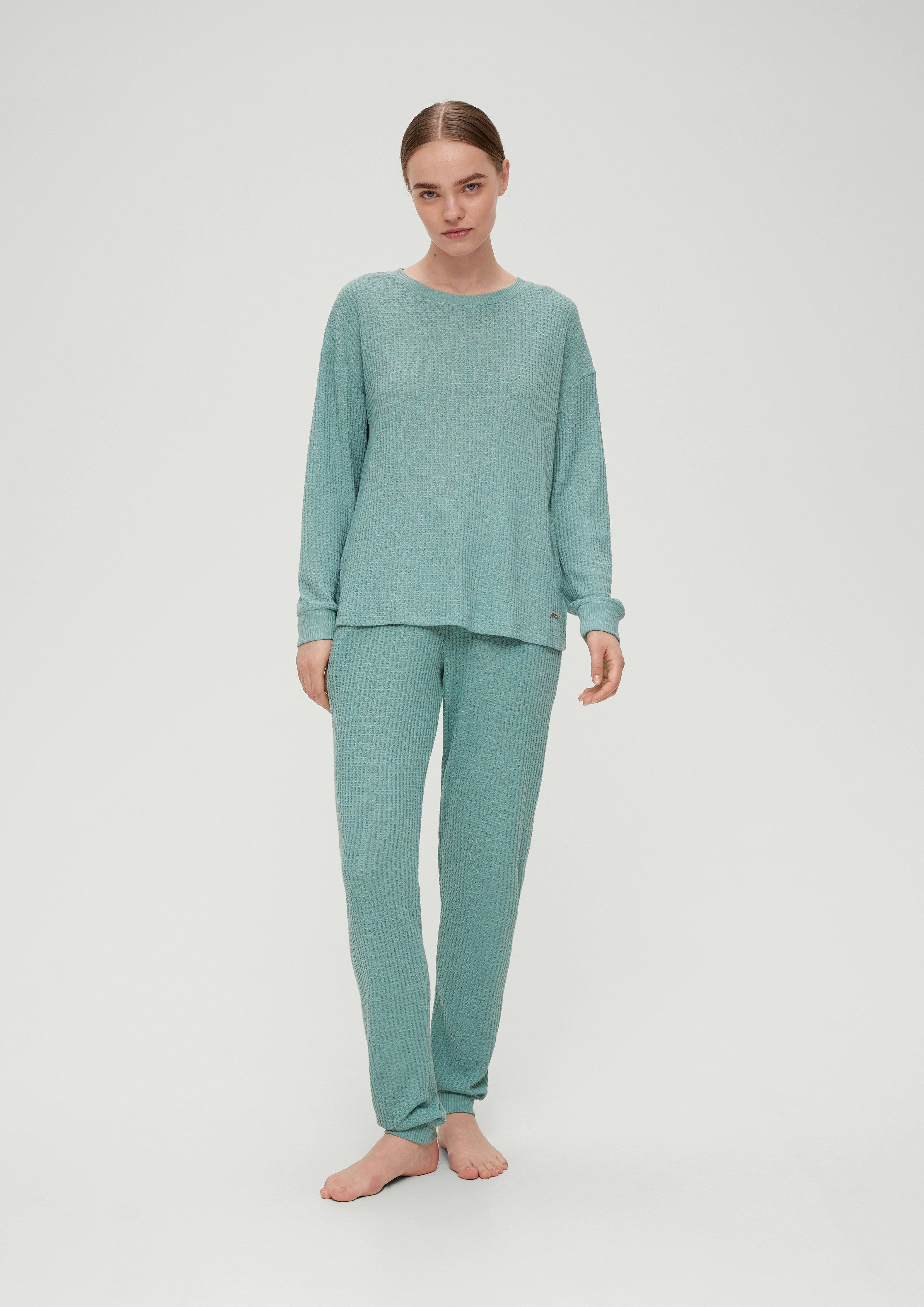 Pyjamaoberteil aus Waffelpiqué  6007792-6200