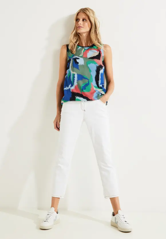 CECIL Ärmellose Printbluse