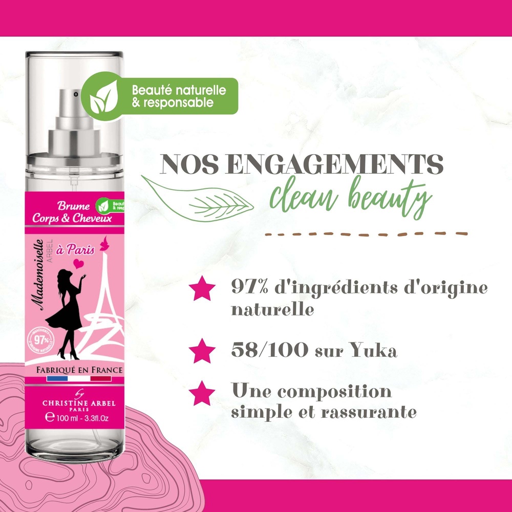 christine arbel Brume parfumée Mademoiselle Arbel à Paris 100 ml BRUME PARFUMEE