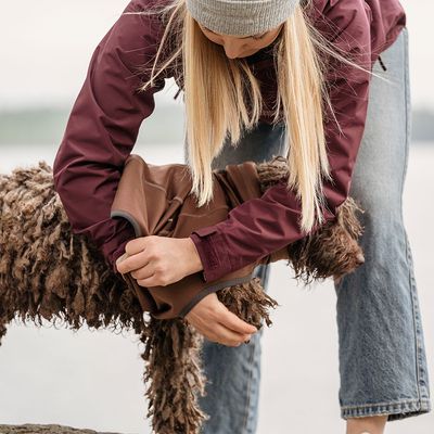 Hurtta Bare Softshell-Hundejacke Chocolate