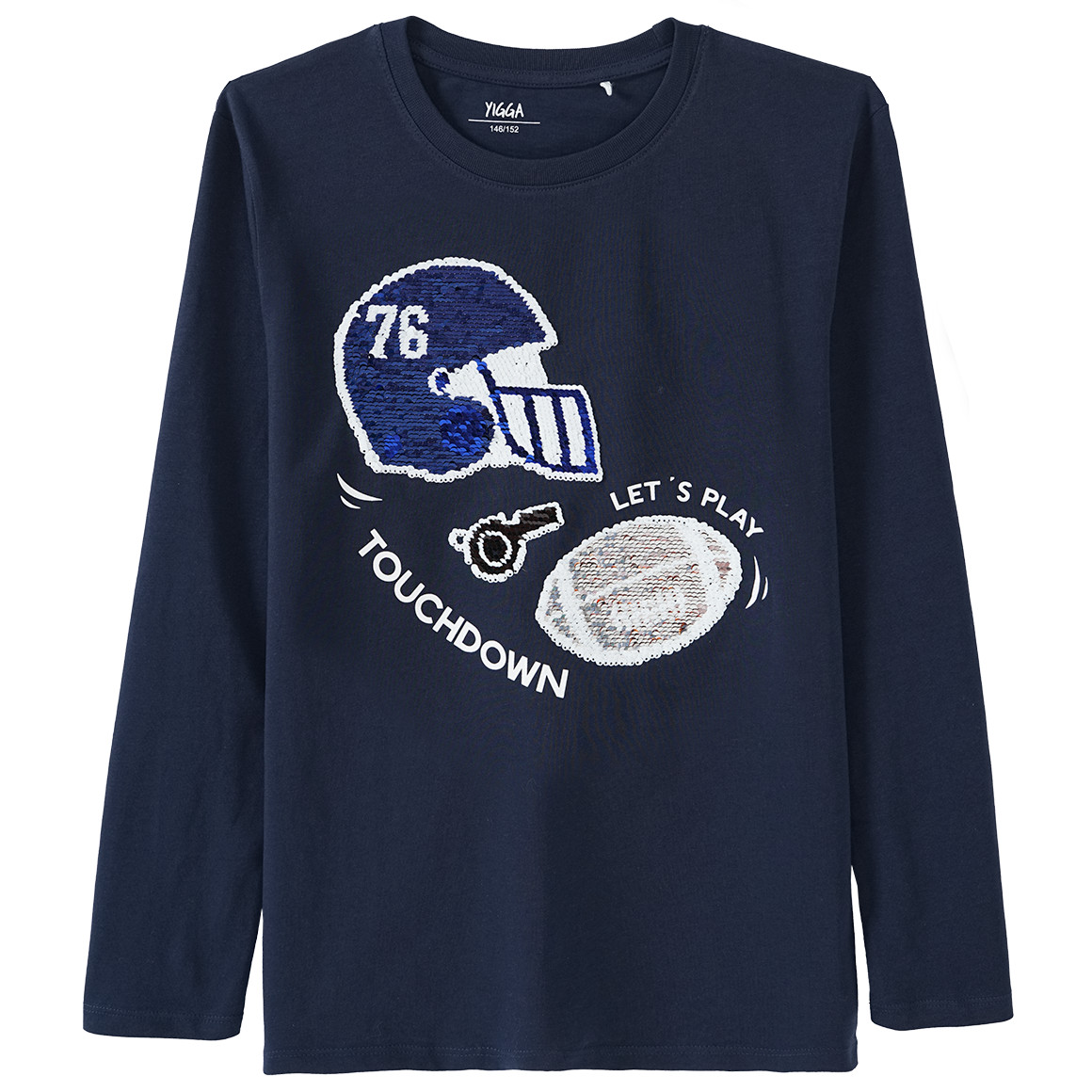 Jungen Langarmshirt mit Wendepailletten