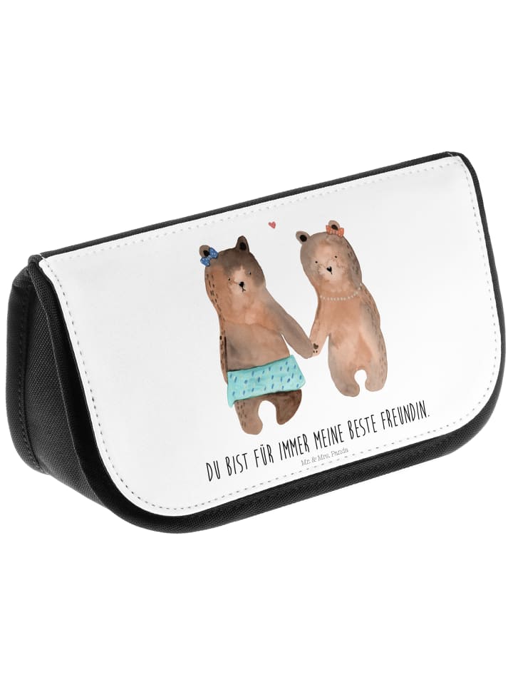 Mr. & Mrs. Panda Kosmetiktasche Bär Freundin mit Spruch in Weiß günstig kaufen onesize