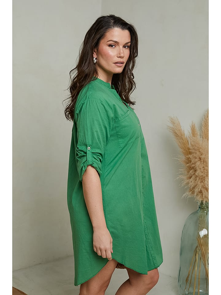 Curvy Lady Kleid in Grün günstig kaufen