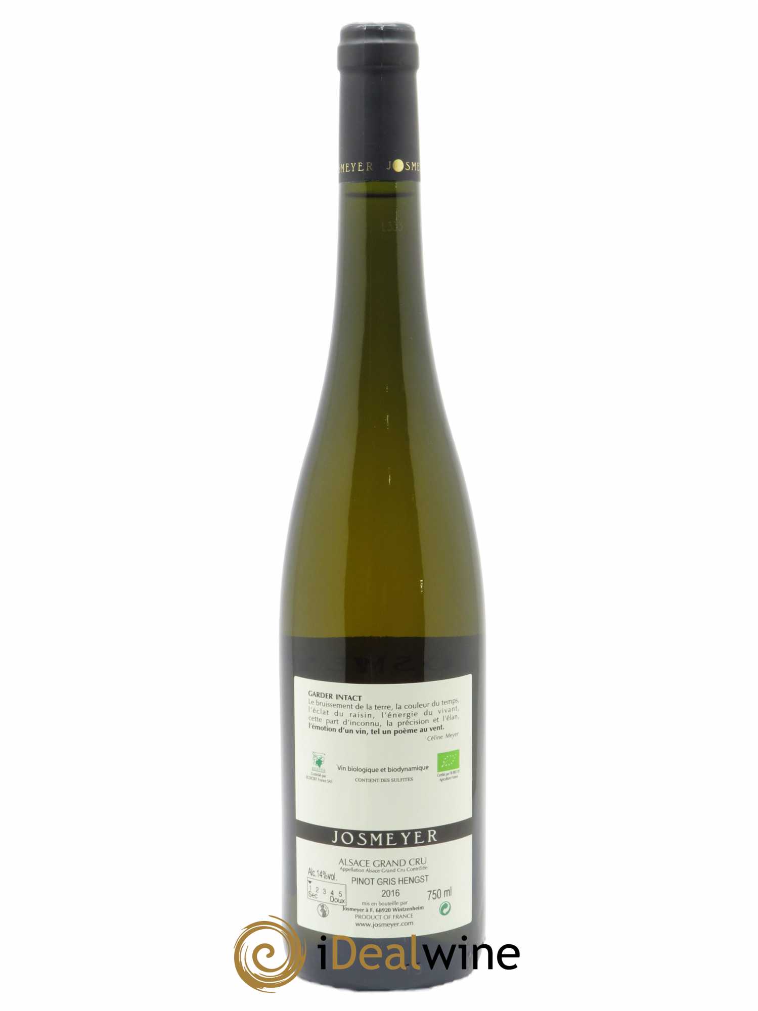 Pinot Gris Grand Cru Hengst Josmeyer (Domaine)  2016 - Lot de 1 Bouteille