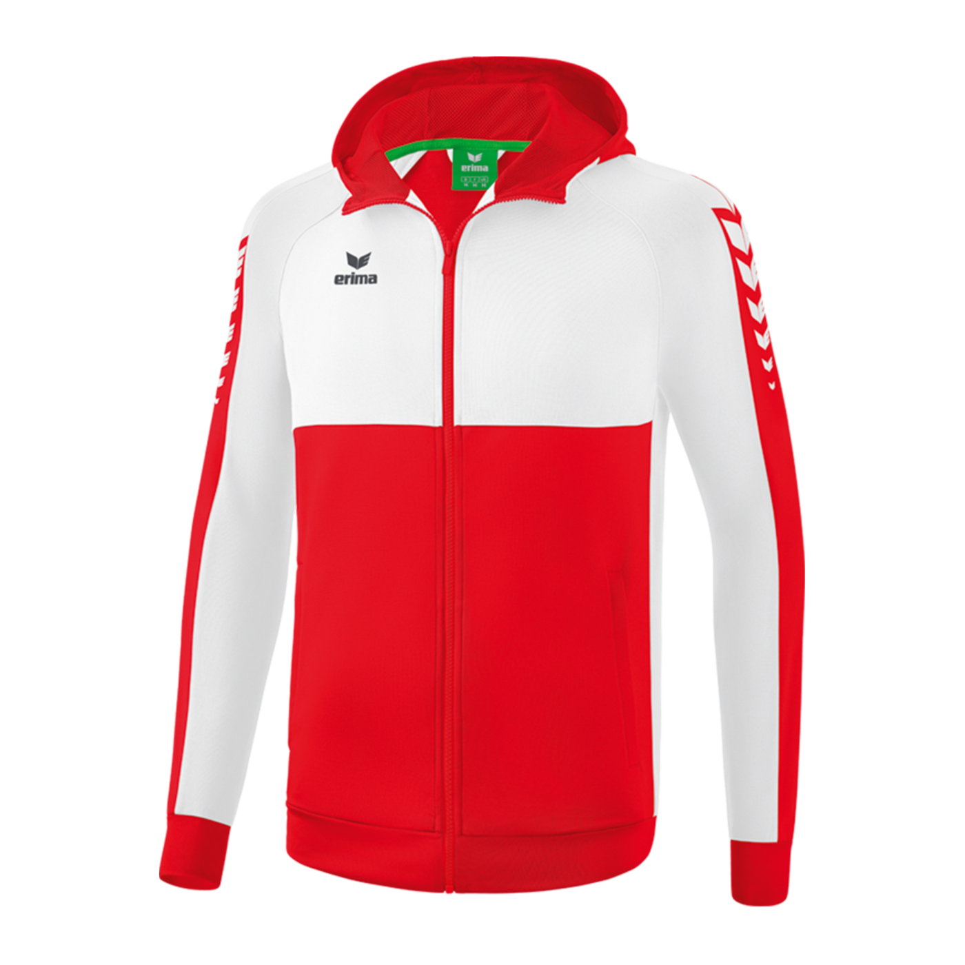 Erima SIX WINGS Kapuzenjacke Rot Weiss