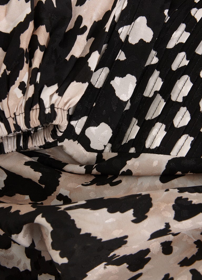 Rochie scurtă tip tunică Dolly de la Phase Eight, decorată cu imprimeu jacquard și curea legată.