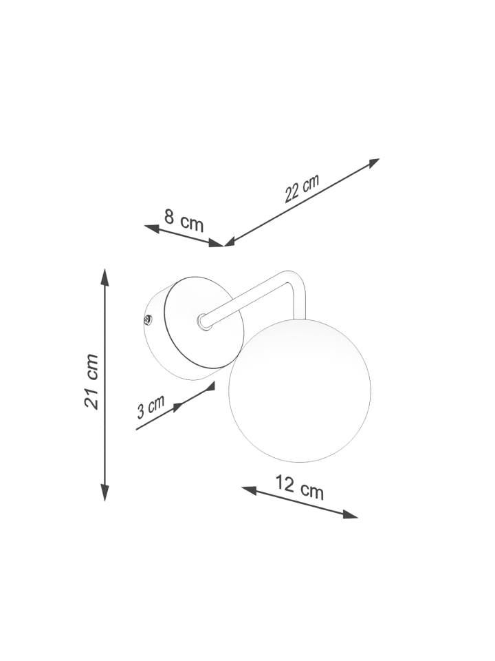 Nice Lamps Wandlampe BEAM 1 weiß H 21 cm günstig kaufen onesize