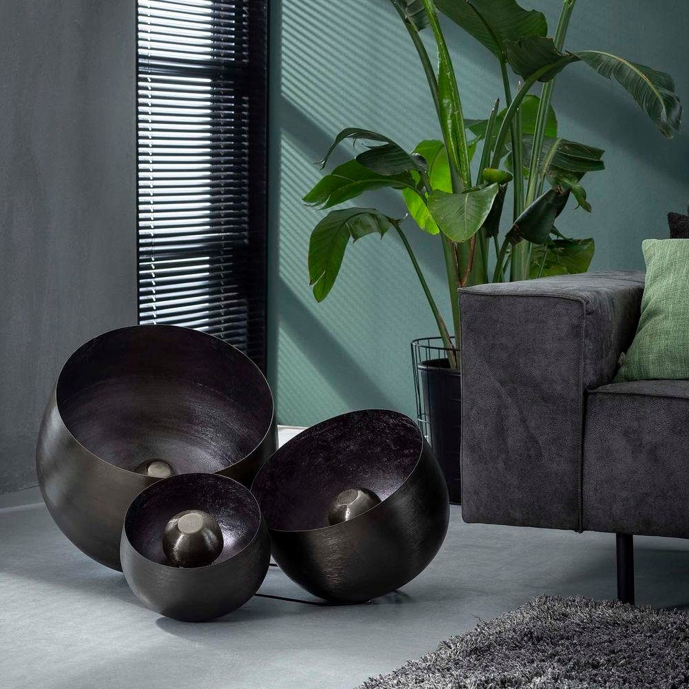 famlights Tischleuchte, Tischleuchte Leonardo in Schwarz-glänzend E27 360mm, keine Angabe, Leuchtmittel enthalten: Nein, warmweiss, Tischleuchte, Nachttischlampe, Tischlampe