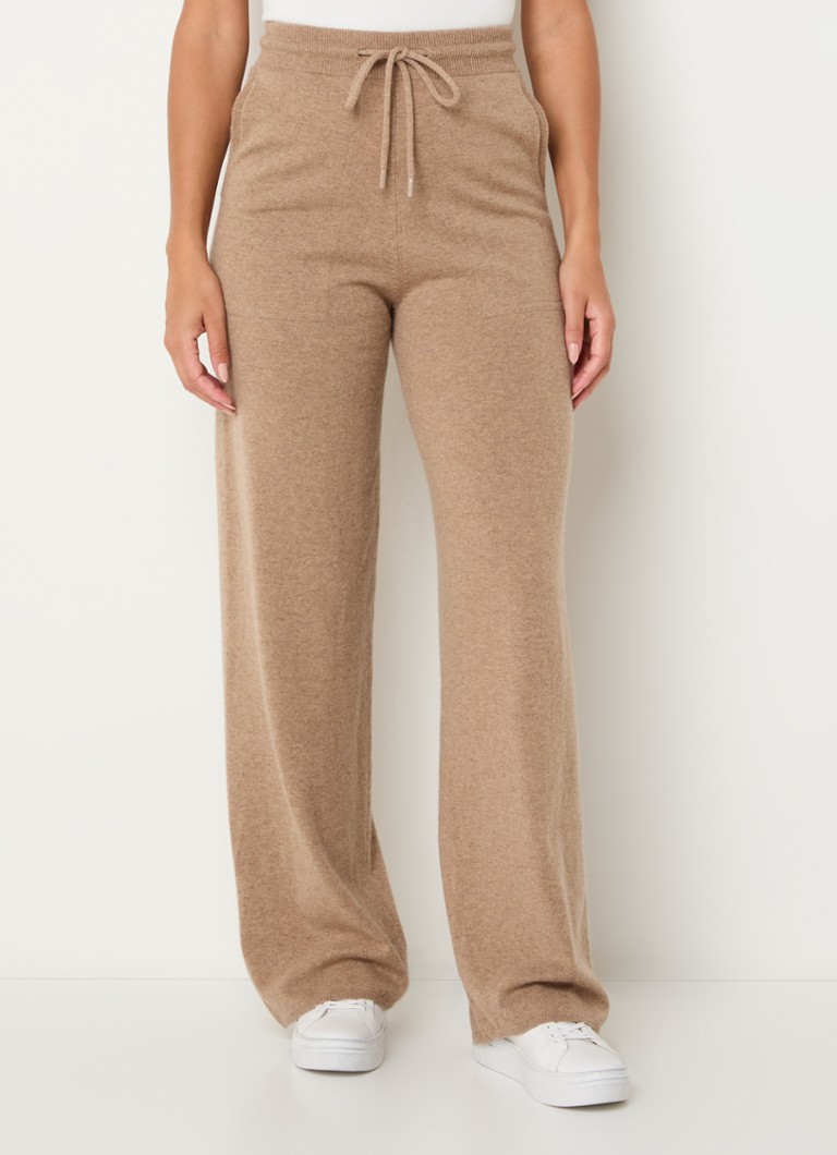 Calça de jogging MaxMara Rino de cintura alta e corte reto em mistura de caxemira