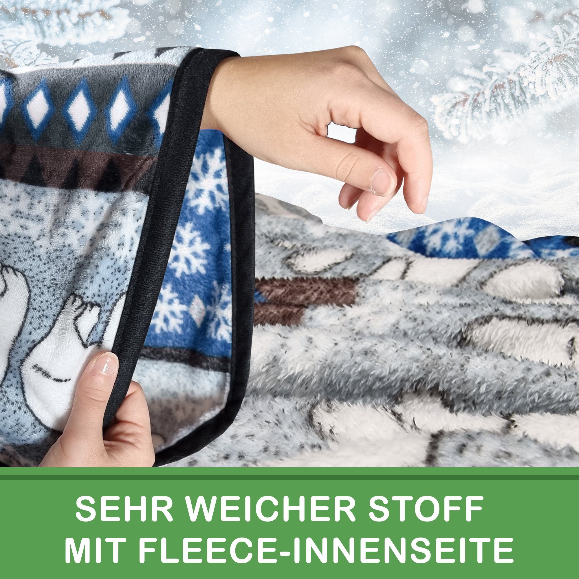 Wohndecke Kuscheldecke mit Ärmeln für Erwachsene & Kinder Ärmeldecke, DILUMA, TV Decke mit Ärmeln & Reißverschluss Kuschelweich, Warm