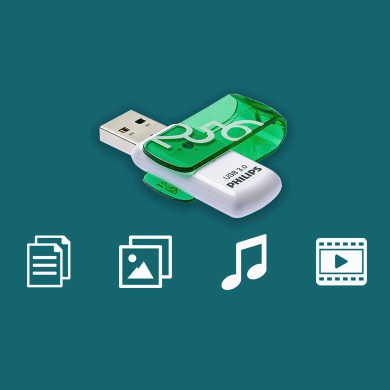 Philips Vivid Edition 256GB USB-Stick (USB 3.0, Lesegeschwindigkeit 100 MB/s)