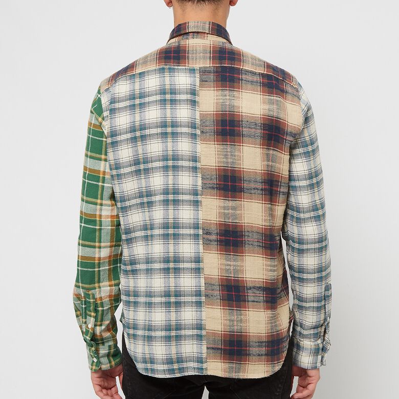 Edmmond Studios Check Block Shirt green