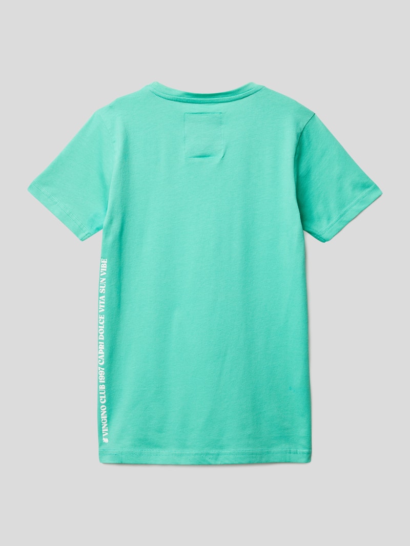 T-Shirt mit Label-Prints in mint